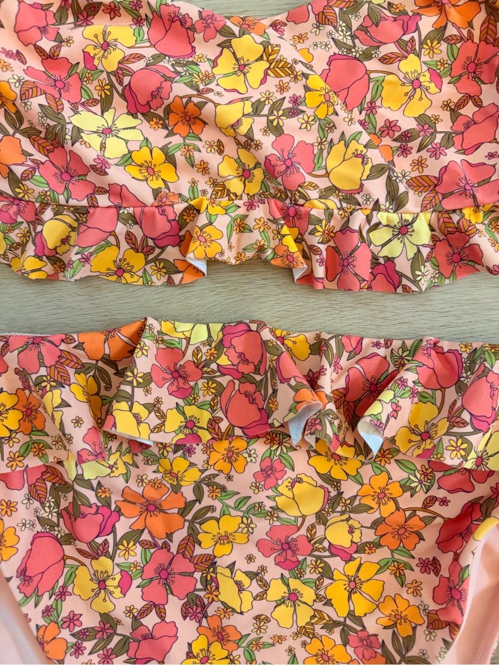 Show Me Your Mumu Pink & Yellow Floral Ruffle Two-Piece - Picture 2 of 4